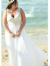 Ivory Lace Chiffon Plus Size Wedding Dress